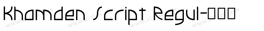 Khamden Script Regul字体转换